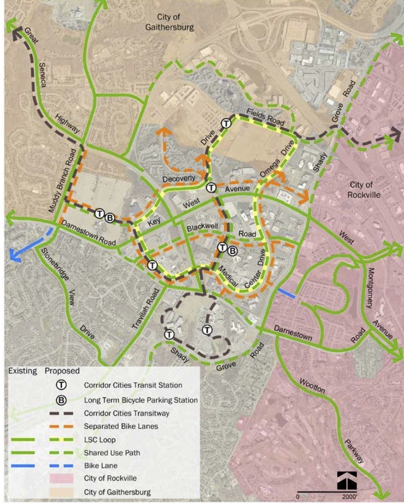 Proposed Life Sciences network from Montgomery Planning