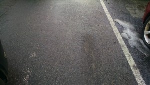 Faded/missing lane marking