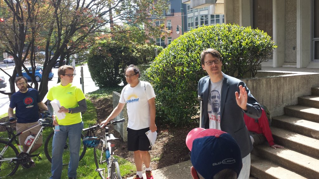 Councilmember Hans Riemer talks about the importance of low stress places to bike.