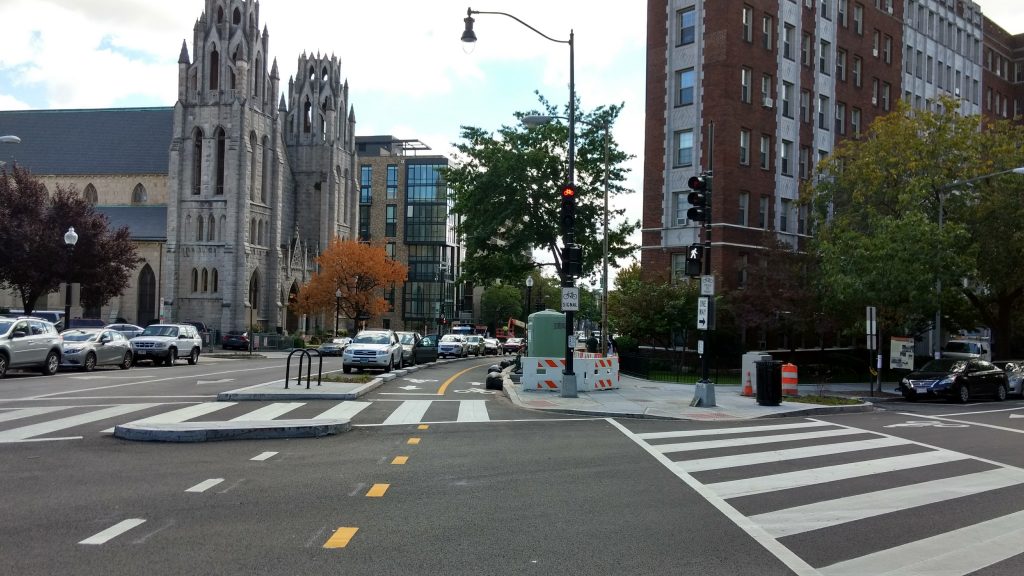 15th St. protected bike lane at W