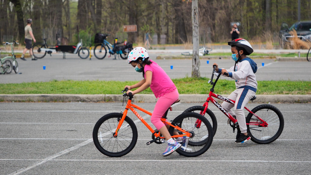 A youth learn-to-ride class