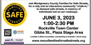MoCo Families for Safe Streets Rally Invitation on June 3rd