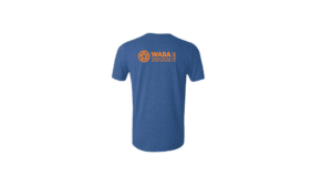 Alt-text: Back of WABA’s 2023 T-Shirt