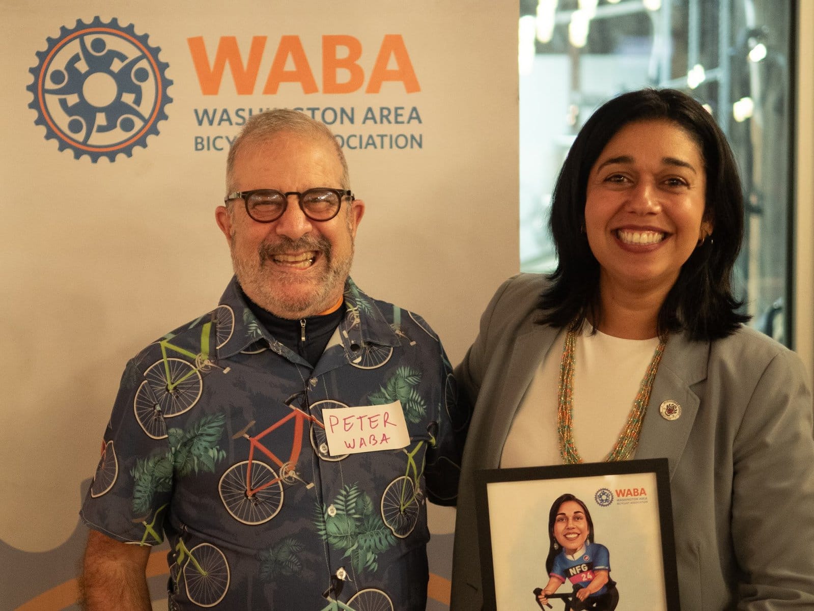 Peter Gray and Natali Fani-González at the WABA Awards