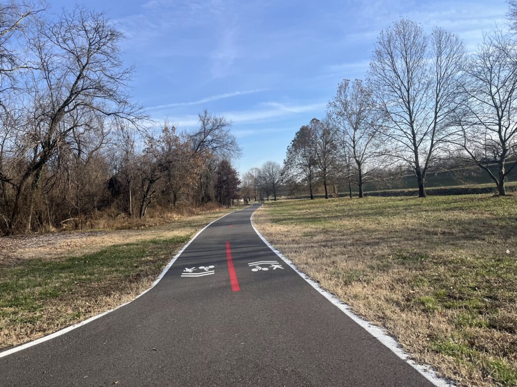 Scene of the Northwest Branch Trail - a paved trail in the Anacostia Tributary Trail network.