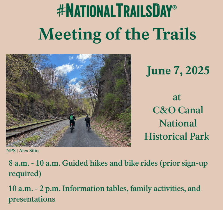 Flyer for Meeting of the Trails event on June 7, 2025